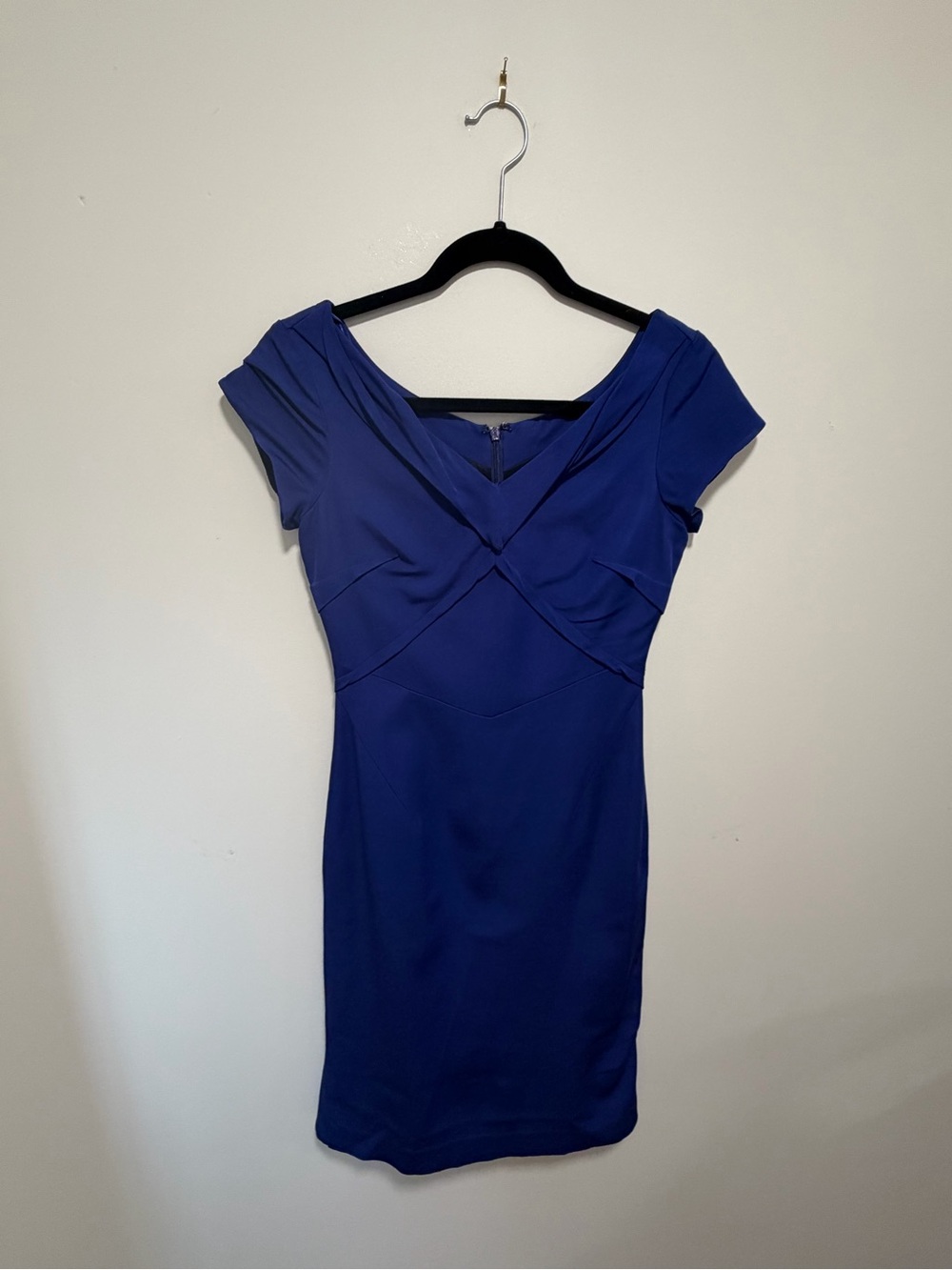 Reiss Cobalt Blue Cap Sleeve Sheath Dress - Size 2